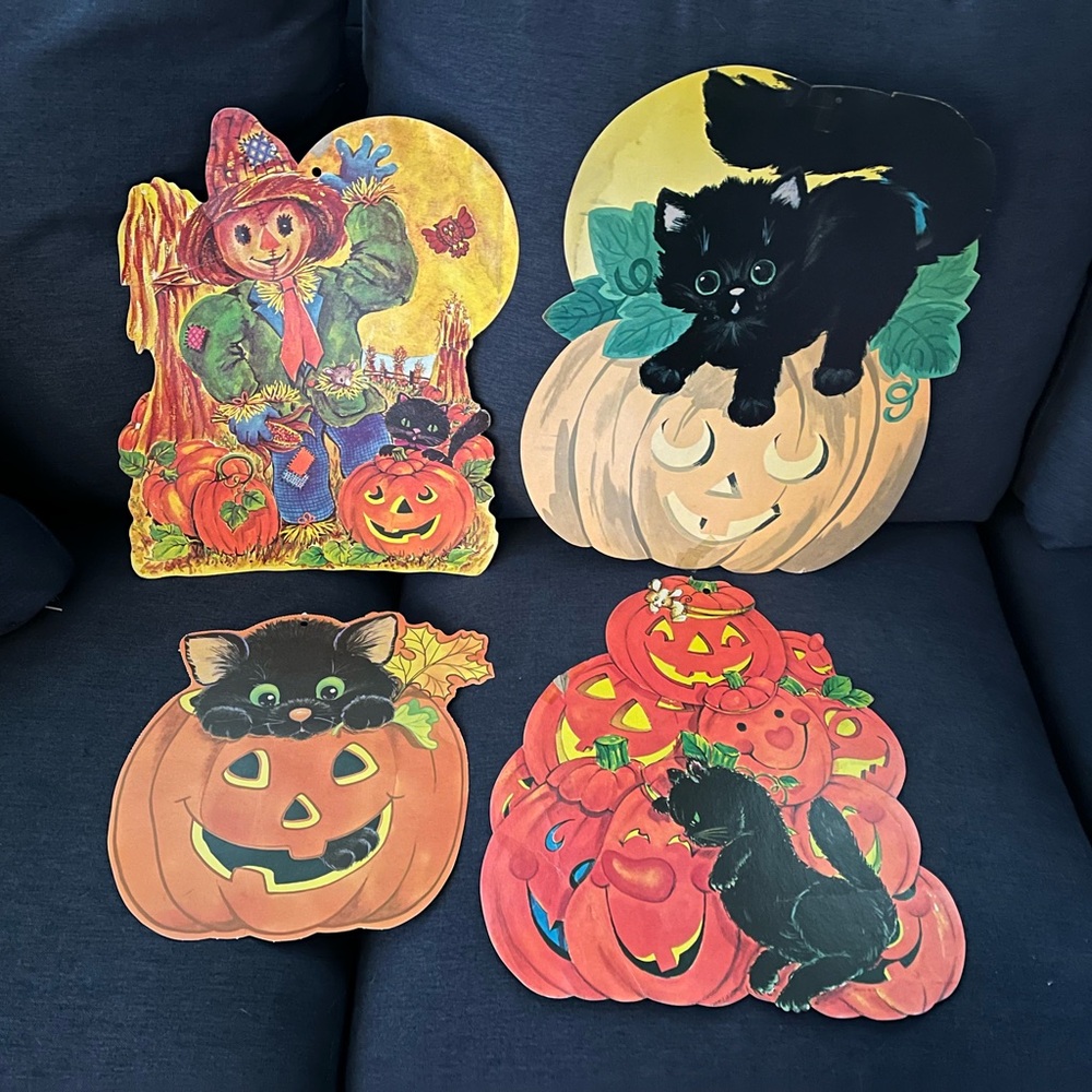Halloween vintage die cut decorations bundle